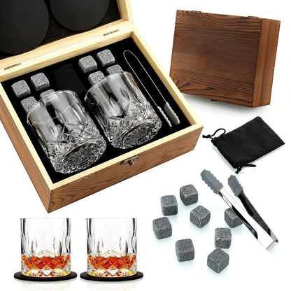 Whisky Geschenkset mit Gläsern & Steinen – Luxus für Männer