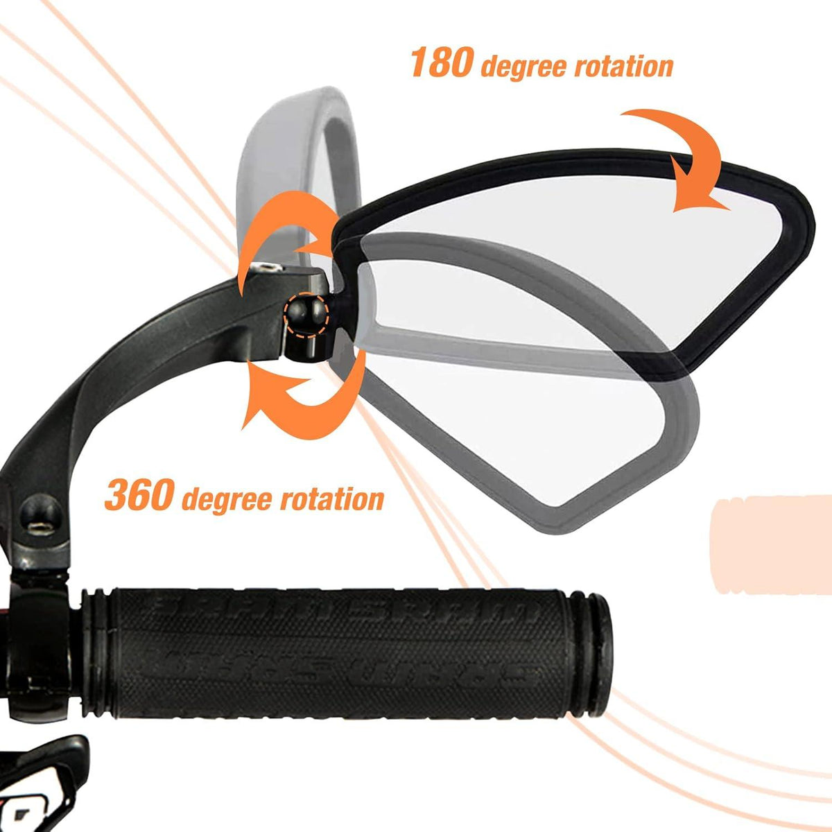 Fahrrad Rückspiegel 360° verstellbar klappbar Echtglas Sicherheit