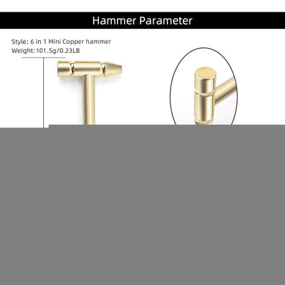 6-in-1 Mini-Hammer & Schraubendreher Set Gelb