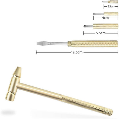 6-in-1 Mini-Hammer & Schraubendreher Set Gelb