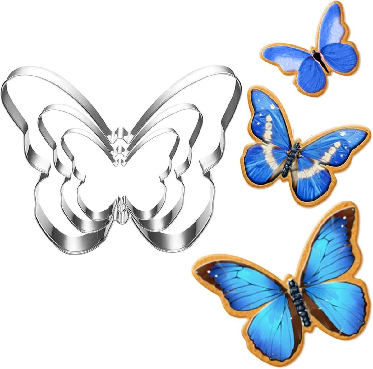 Schmetterling Ausstechformen Set - 3er Pack - Fondant Backformen