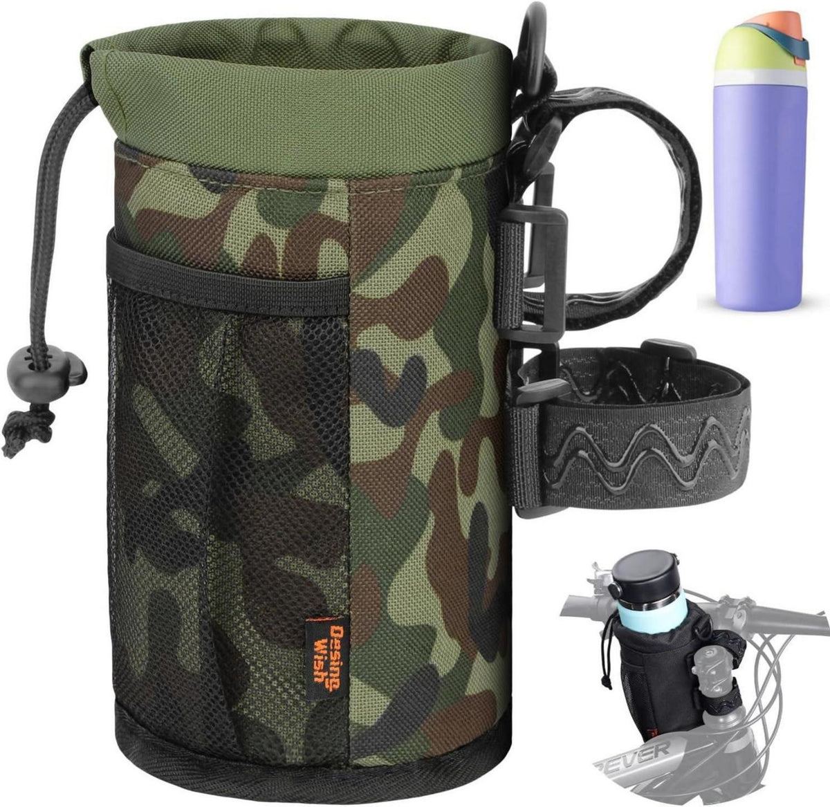Fahrrad Wasserflaschenhalter isoliert Oxford Netztasche 591mL