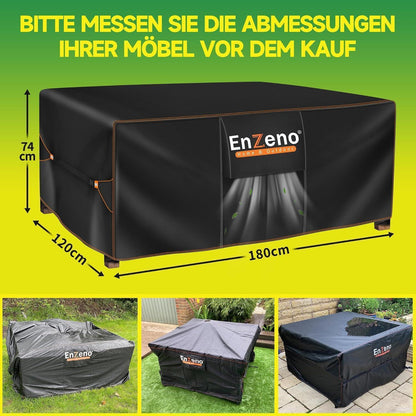 Wasserdichte Gartenmöbel Abdeckung Rechteckig 180x120x74cm