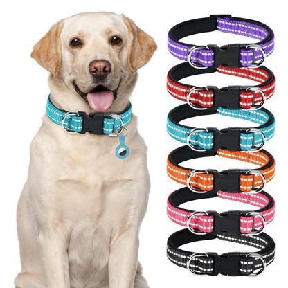 Reflektierendes Hundehalsband Blau S – Verstellbar & Atmungsaktiv