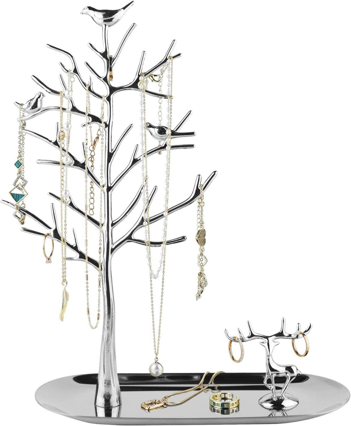 Schmuckständer Baum Hirsch für Ringe Ohrringe Halsketten