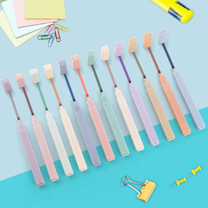 Ästhetische Pastell Textmarker Set 6 Stifte Brush Highlighter