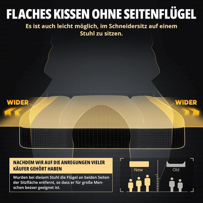 Gaming Stuhl mit Massage Lendenwirbelstütze und Fußstütze