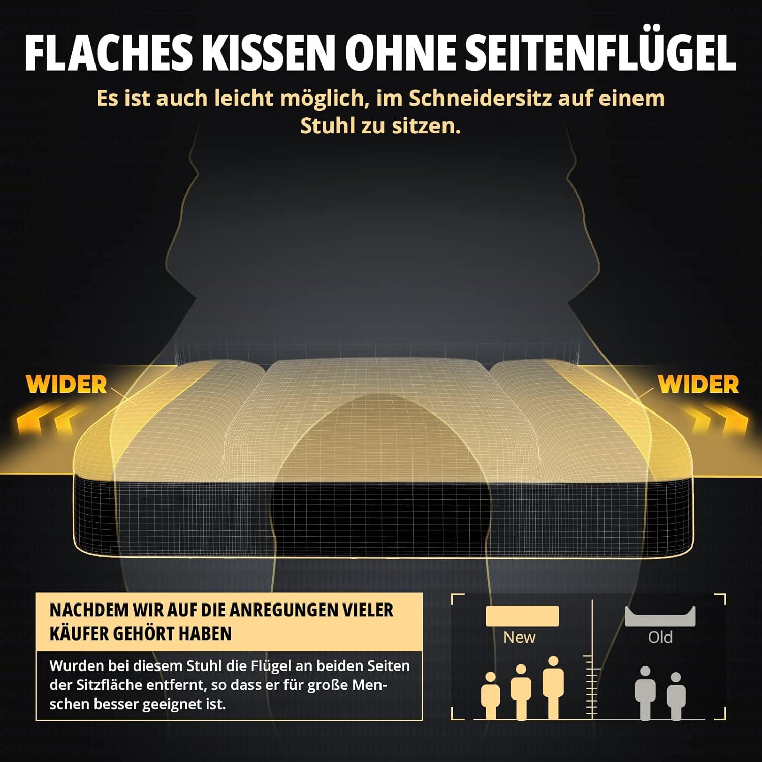 Dowinx Gaming Stuhl mit Massage Lendenwirbelstütze und Fußstütze, Schwarz