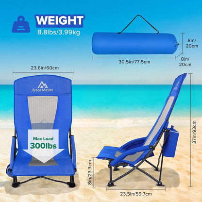 Brace Master Strandstuhl Campingstuhl blau faltbarer
