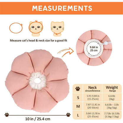Halskrause Katze Pink Rose S – Schützt Wunden, bequem & waschbar