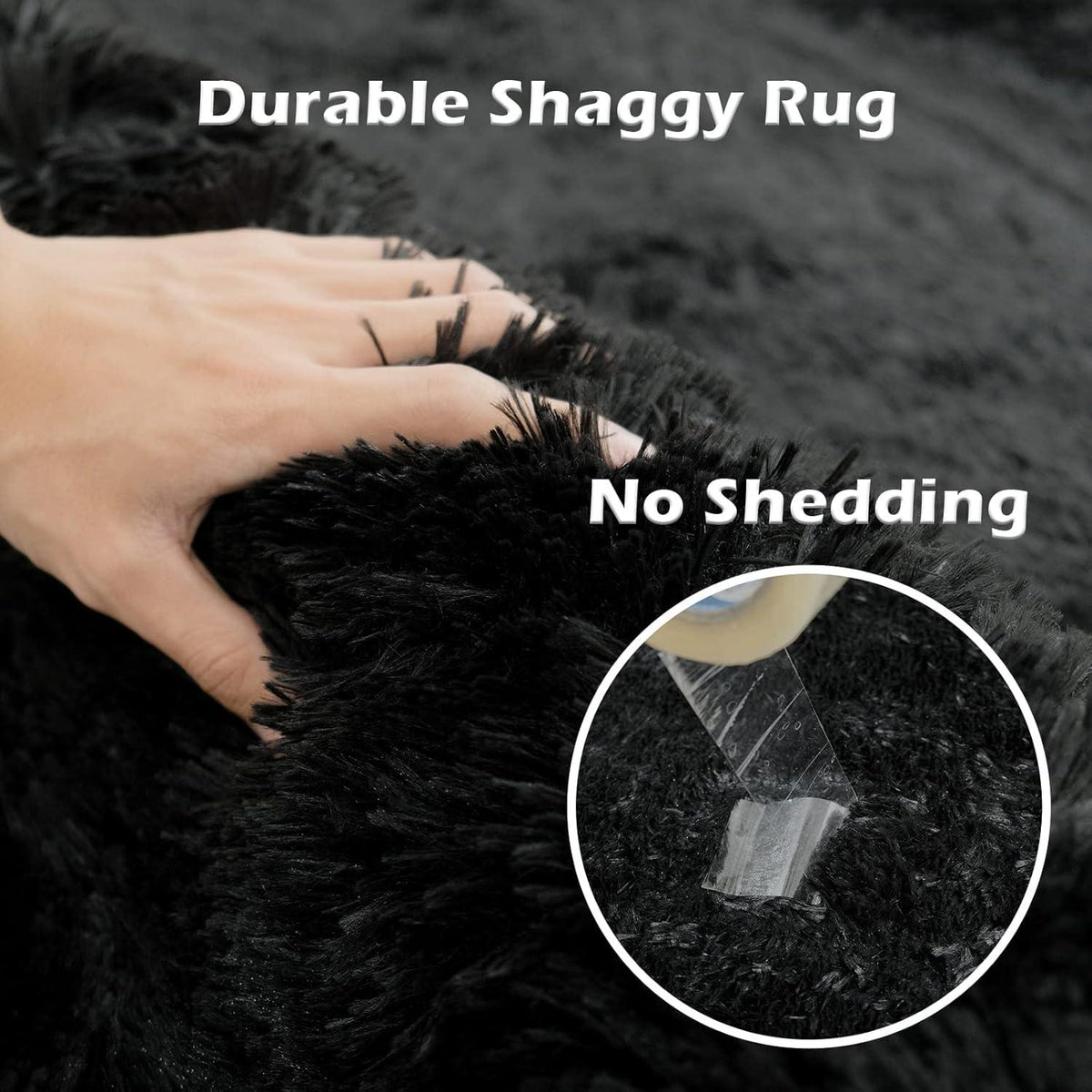 Shaggy Hochflor Teppich antirutsch Wohnzimmer Schlafzimmer Gegend