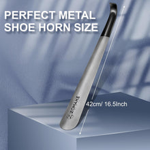 ZOMAKE Schuhlöffel Metall Lang 42cm – Silber Shoe Horn