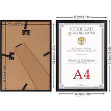 Braune Bilderrahmen 20x25 cm 4er-Set mit Passepartouts
