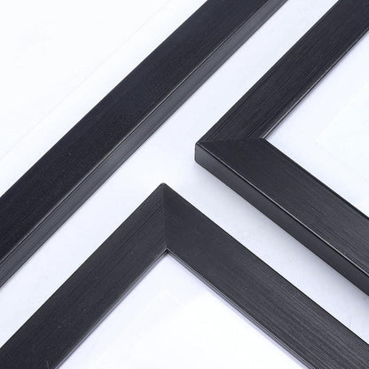 Braune Bilderrahmen 20x25 cm 4er-Set mit Passepartouts