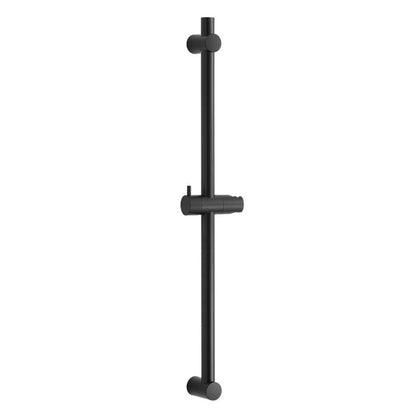 Verstellbare Duschstange Schwarz 70cm mit Halterung