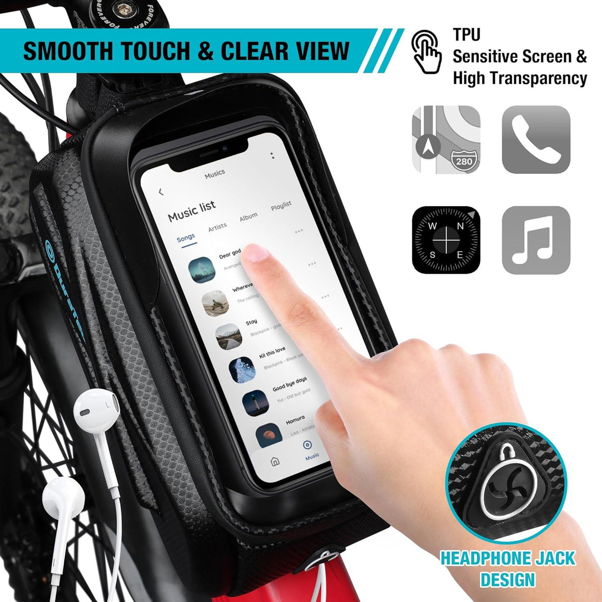 Fahrrad Rahmentasche Wasserdicht für Smartphone bis 7,2 Zoll