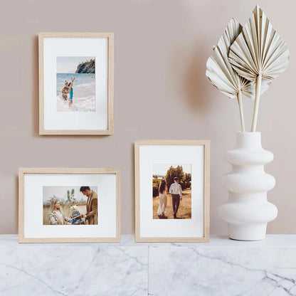 Passepartout 8er Set 20x25 cm für 13x18 cm Fotos, Beige