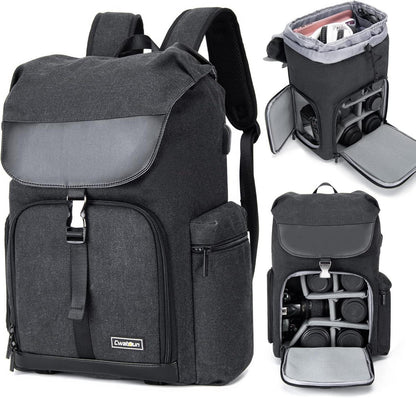 Kamerarucksack Canvas SLR DSLR spiegellose Kamera wasserdicht