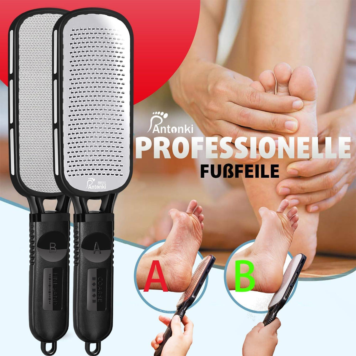Hornhautfeile Fußfeile Doppelseitig Professionelles Pediküre