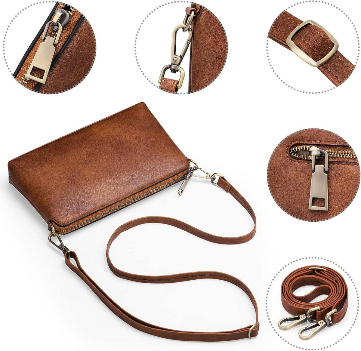 Umhängetasche Damen Crossbody Handtasche Geldbörse | Verstellbar