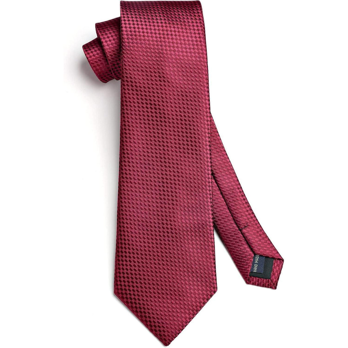 Herren Krawatten Set Burgunder Einstecktuch Elegant Business Hochzeit