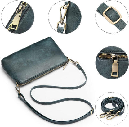 Umhängetasche Damen Crossbody Bag Geldbörse Kartenfächer Verstellbar