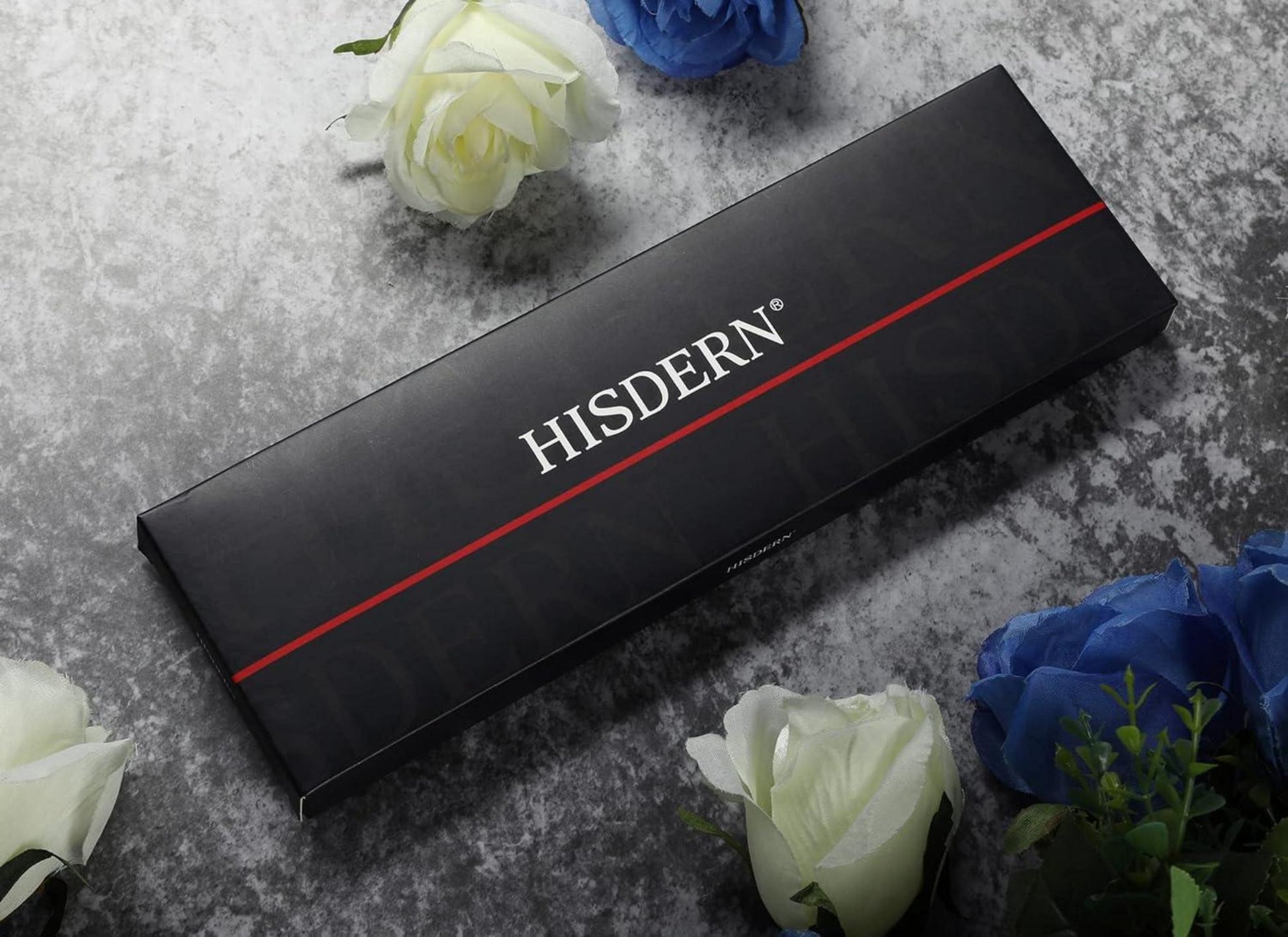 Herren Krawatte Blau mit Einstecktuch Set Hochzeit Business