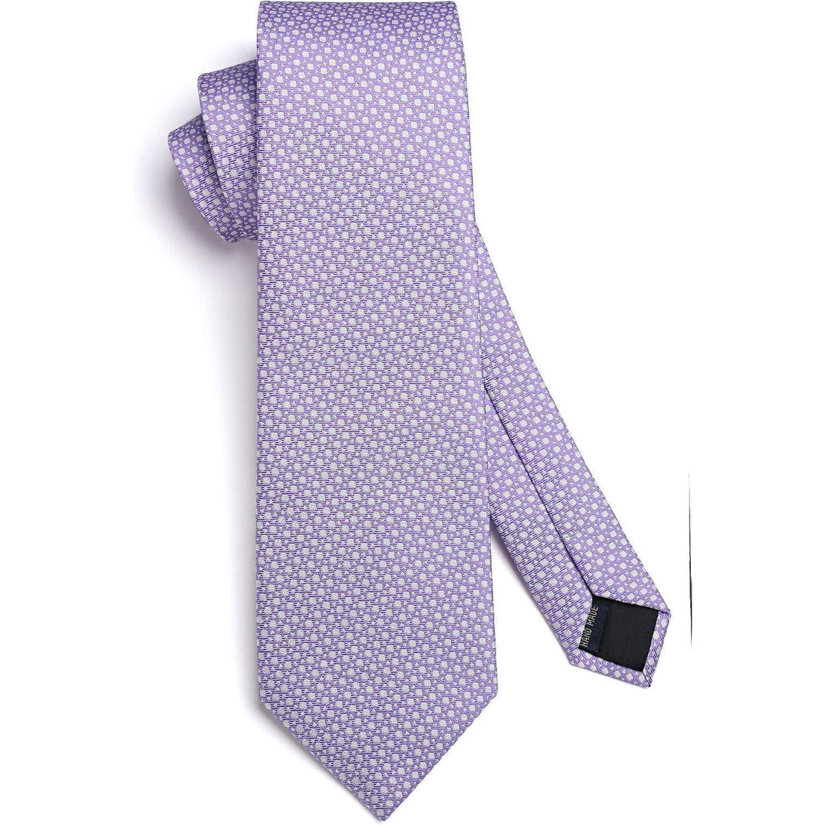 Krawatten-Set Herren Lila Hahnentritt mit Einstecktuch