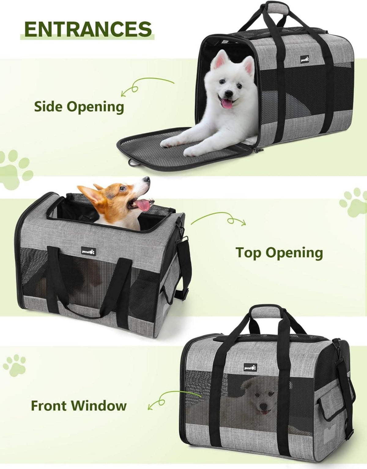 Hundetasche Faltbar Hundebox Atmungsaktives Netzgewebe Katzentransportbox 8Kg