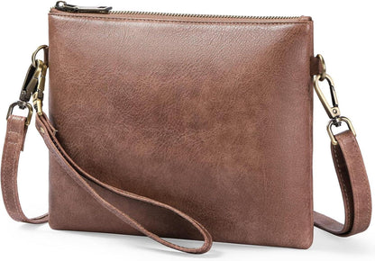 Crossbody Bag Damen Umhängetasche RFID Schutz Leder Brieftasche