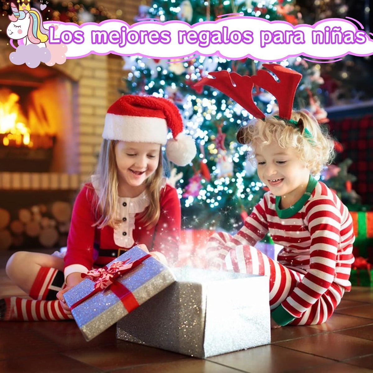 Einhorn Kinderschminke Schminkkoffer Mädchen Make-Up Set 4-12 Jahre