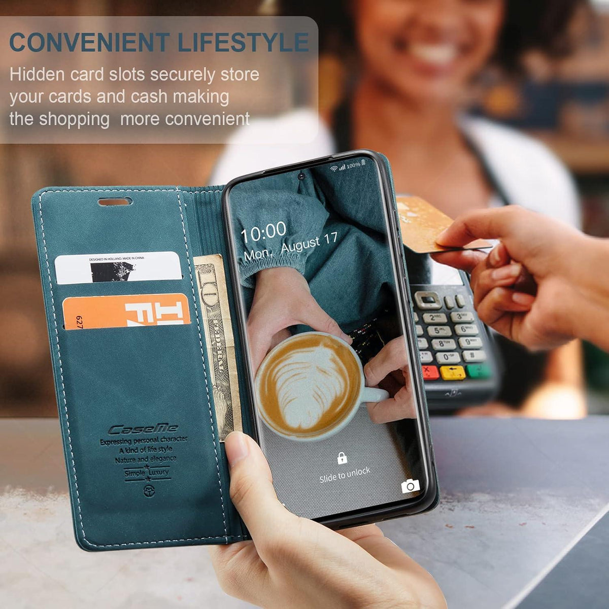 Premium Lederhülle für Samsung Galaxy S20 - Magnet Kartenfach