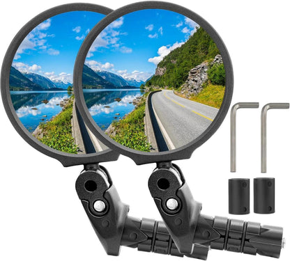 Fahrradspiegel HD Glas Konvexe Linse 2PCS Sicherheit E-bike