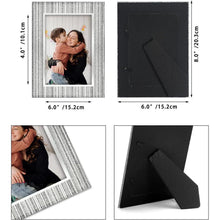 Glas Bilderrahmen 10x15 cm Silber Glitzer für