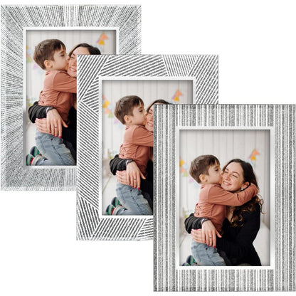 Glitzernder Glas Bilderrahmen Set 15x20 cm - 3er Pack