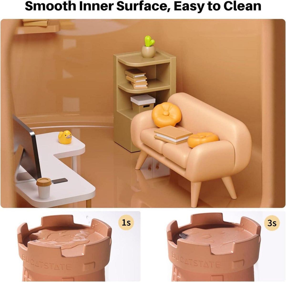 Keramik Hamsterhaus Schlossform 7,08 Zoll Eingangsbreite 6,5 cm - BUCATSTATE