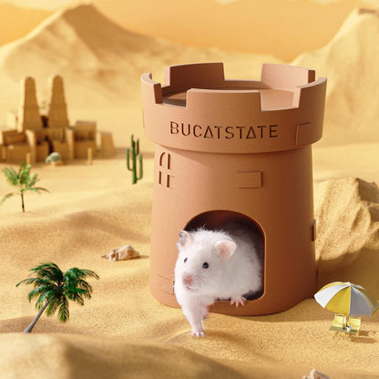 Keramik Hamsterhaus Schlossform für Zwerghamster Mäuse Haustiere