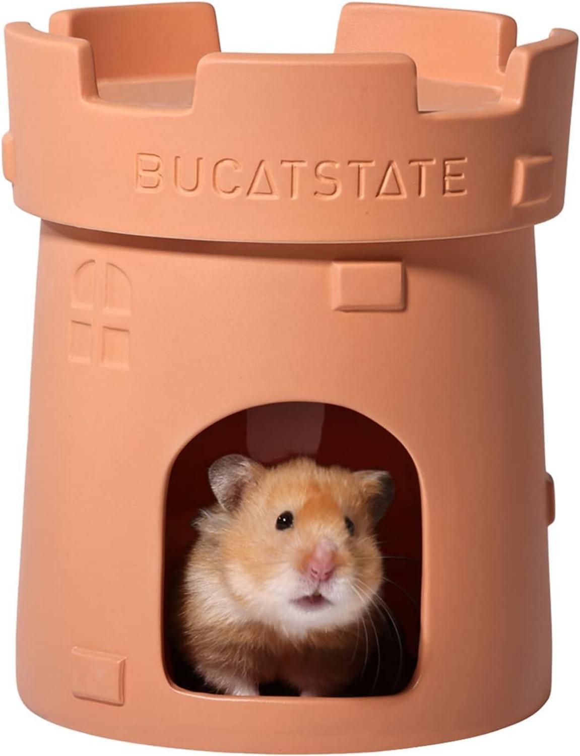 Keramik Hamsterhaus Schlossform 7,08 Zoll Eingangsbreite 6,5 cm - BUCATSTATE