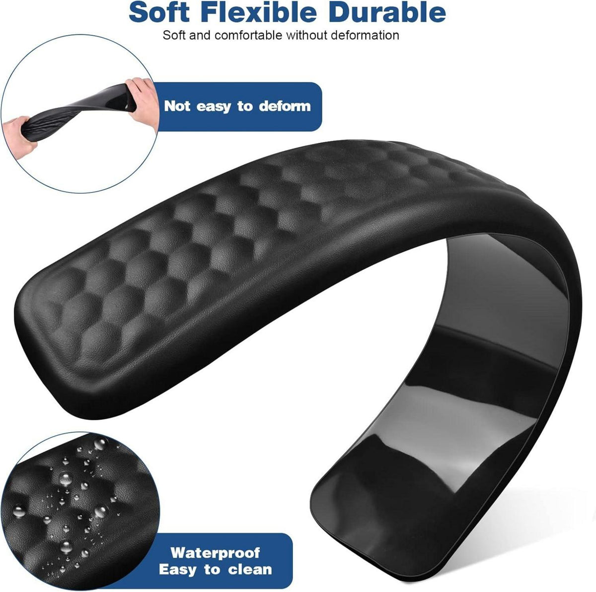 Ergonomische Handballenauflage Set Memory Foam schwarz
