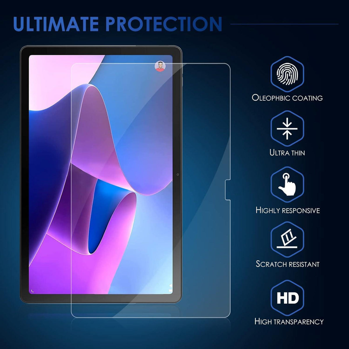Schutzfolie für Lenovo Tab M10 3rd Gen 10.1 Zoll 2022 - 9H Gehärtetes