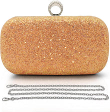 Glitzer Clutch Abendtasche Handtasche Strass Umhängetasche