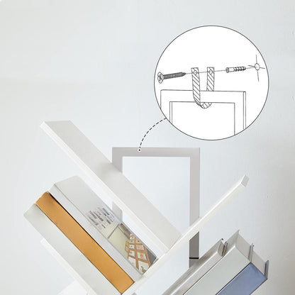 HOOBRO Bücherregal Standregal Baumform 9 Ebenen Heimbüro