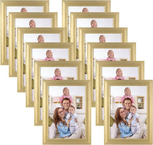 Bilderrahmen 13x18 cm Gold für Fotos und Bilder, Fotorahmen Collage