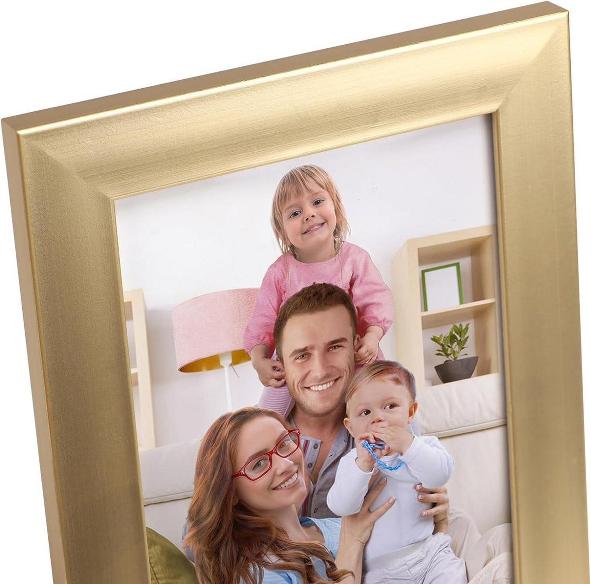 12er Set Goldener Bilderrahmen 13x18 cm für Fotos und Bilder
