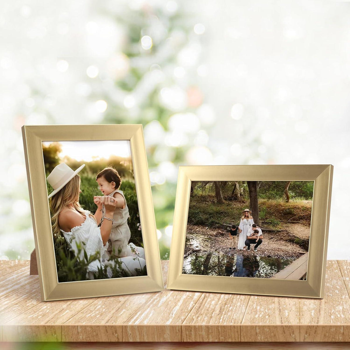 Goldene Fotorahmen 12er Set 13x18 cm für Fotos & Bilder