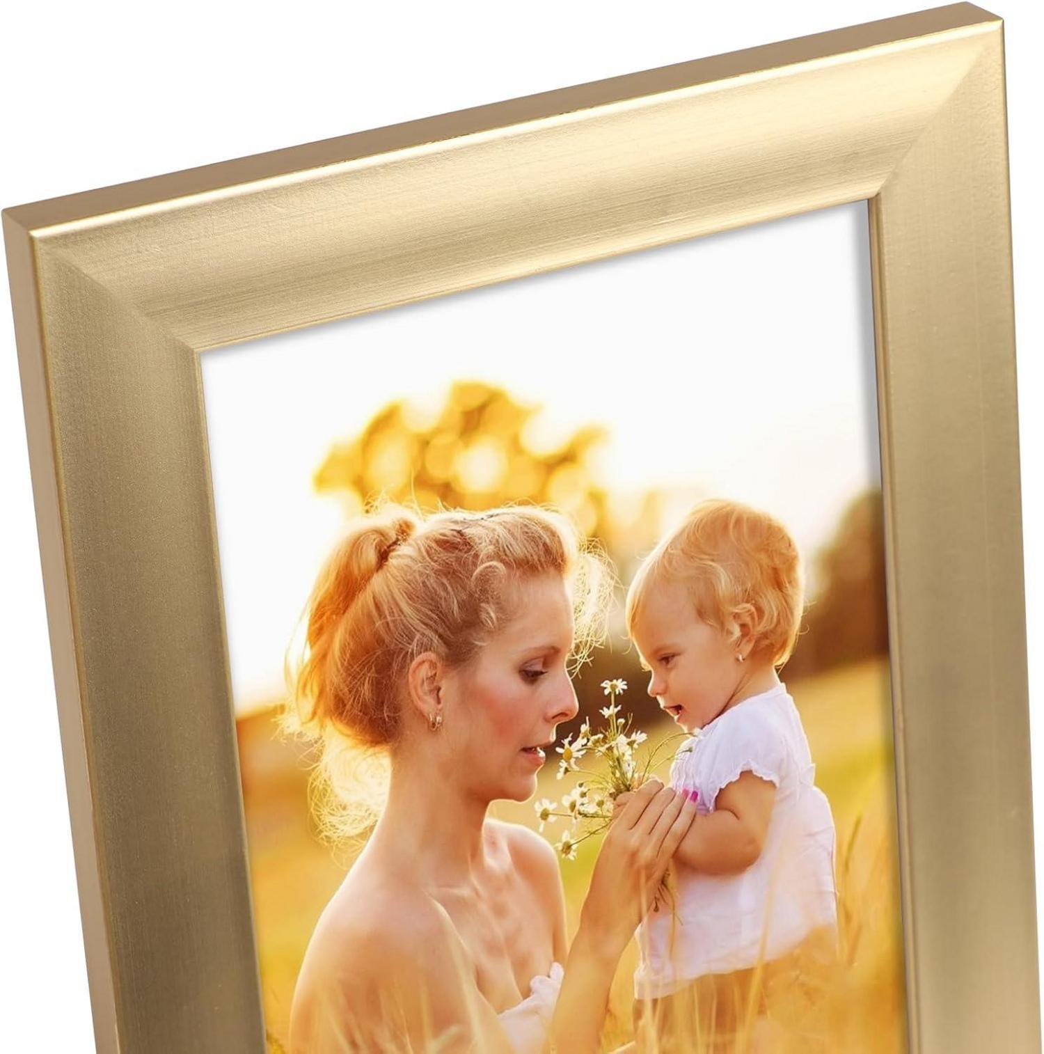 12er Set Bilderrahmen 20x25 cm gold für Fotos Collage