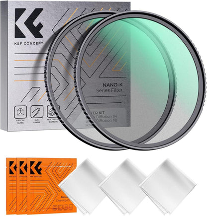 72mm Black Mist Filter 1/4 & 1/8 Set, Nano-K Series Reflection