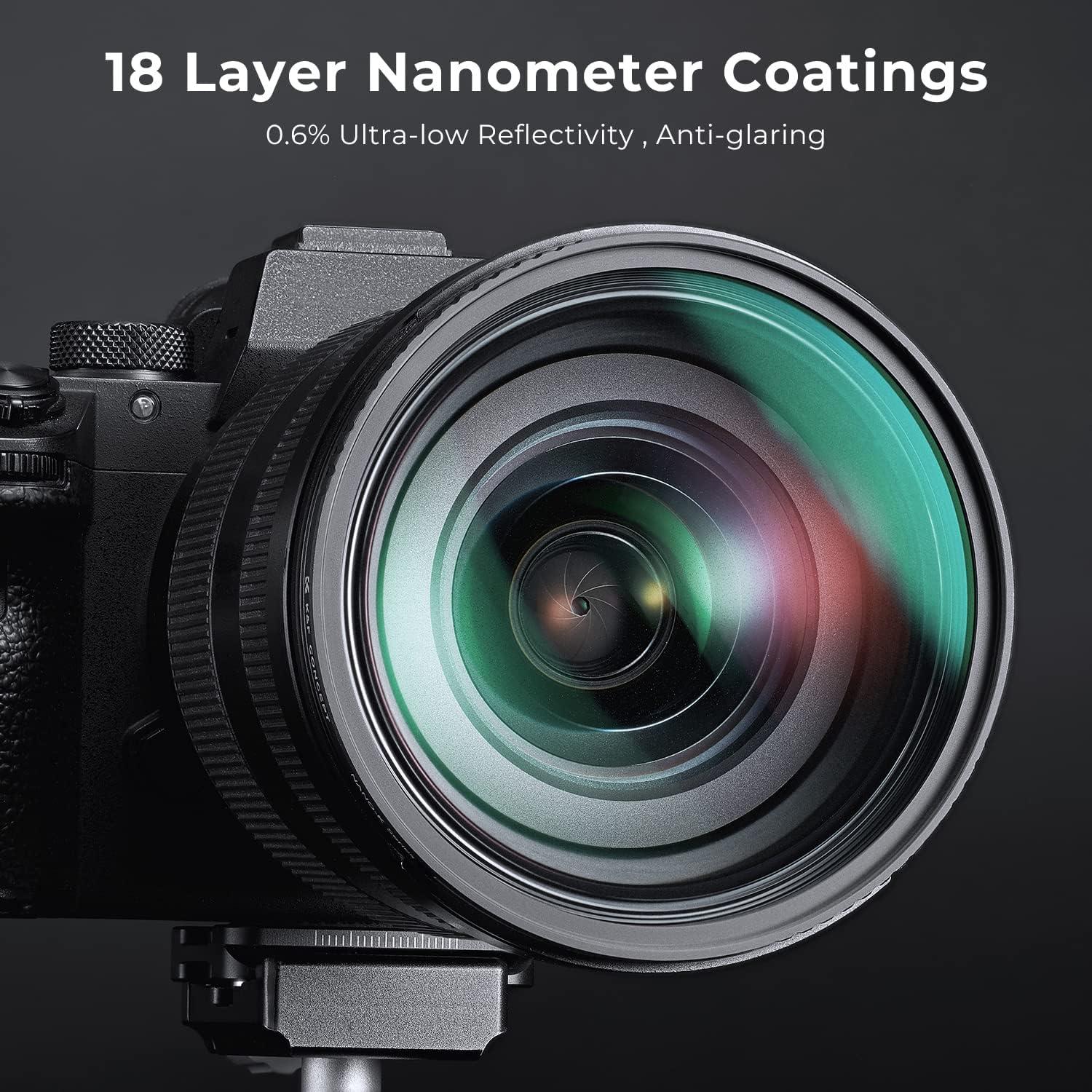 72mm Black Mist Filter 1/4 & 1/8 Set, Nano-K Series Reflection