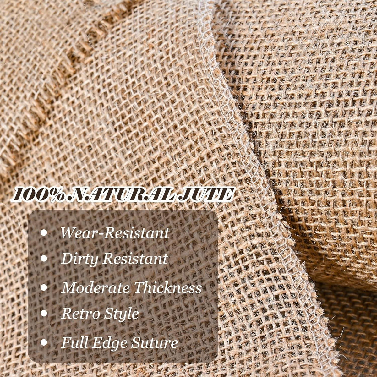 Jute Tischläufer 30cmx10m + Jute-Schnur Hochzeit Deko