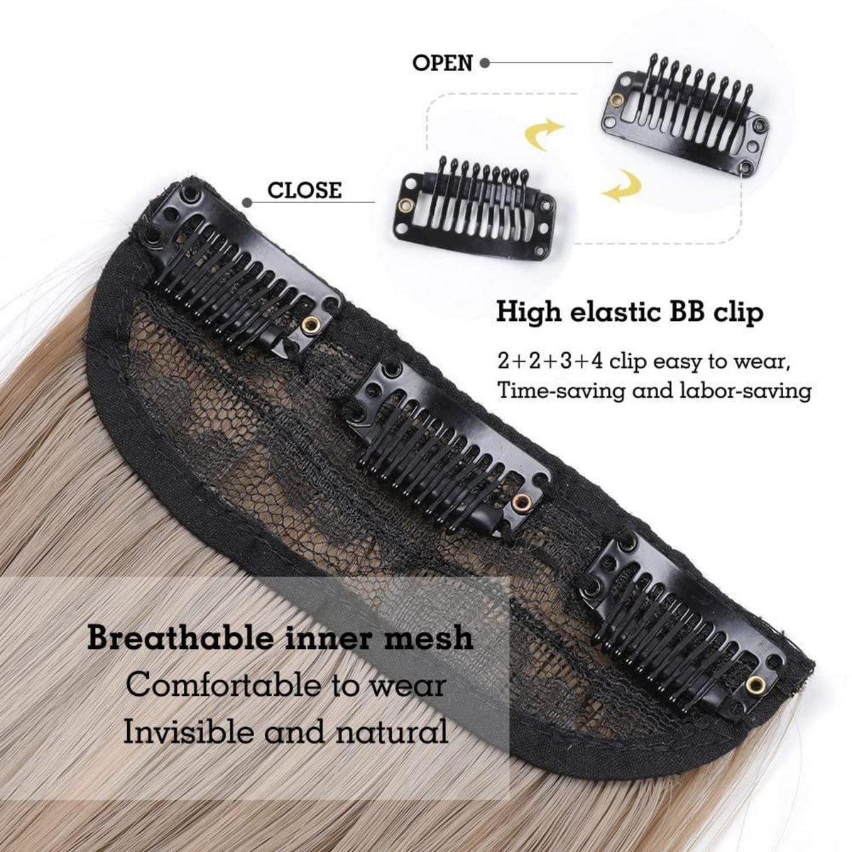 Welliges Clip-in Haarverlängerung 24 Zoll – Echthaar-Optik